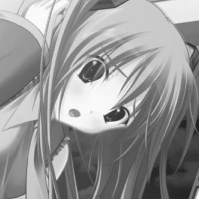 动漫女头像黑白系列