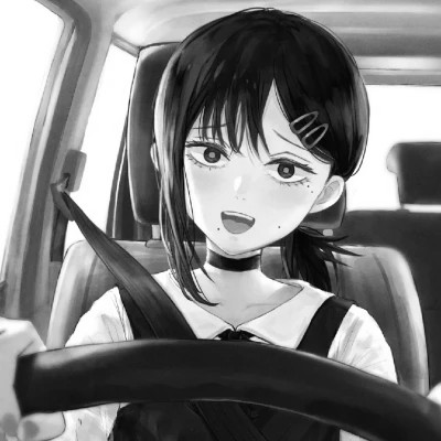 动漫女头像黑白系列