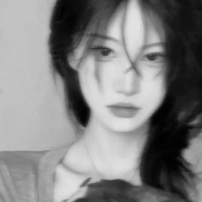 高清好看的黑白女生头像