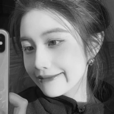 高清好看的黑白女生头像