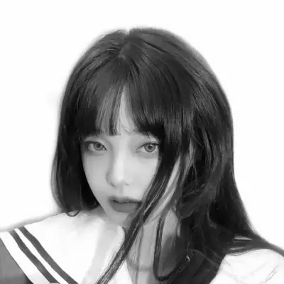 2025新款女黑白头像