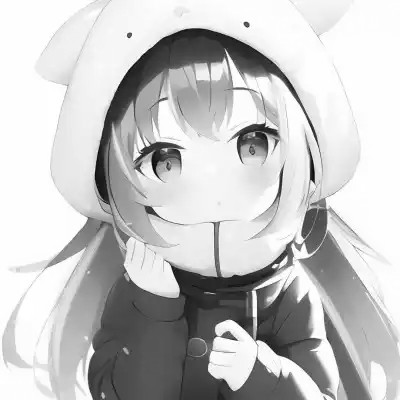 女生头像动漫黑白优质