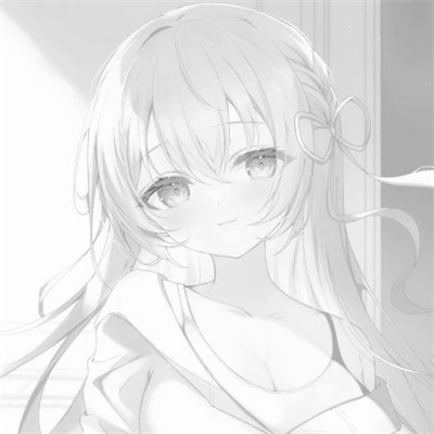 女生头像动漫黑白优质
