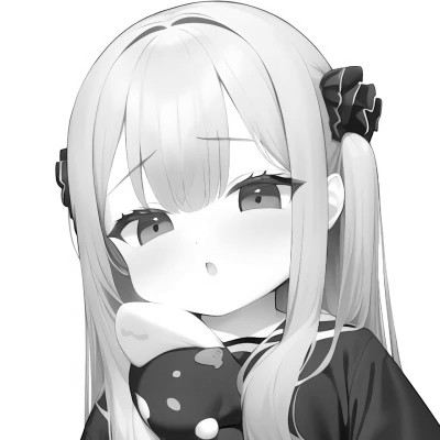 女生头像动漫黑白优质