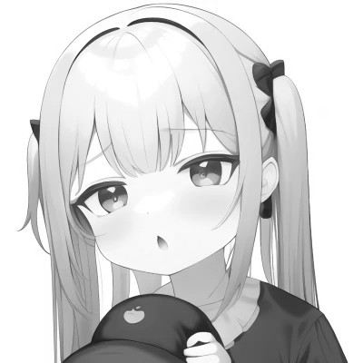 女生头像动漫黑白优质