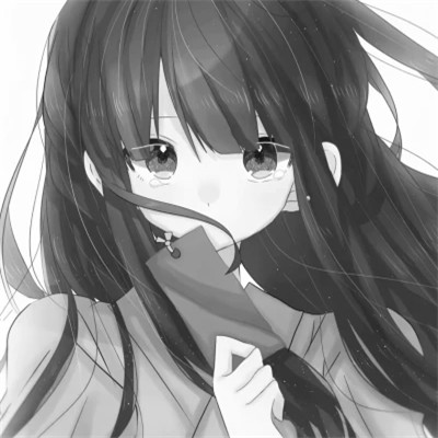 女生头像动漫黑白优质