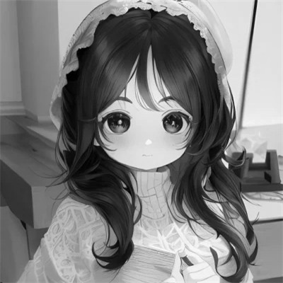 微信头像黑白漫画女生可爱图片