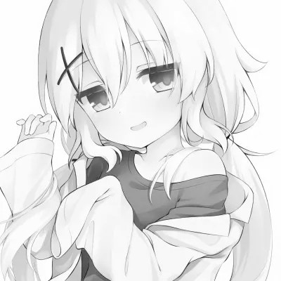 微信头像黑白漫画女生可爱图片
