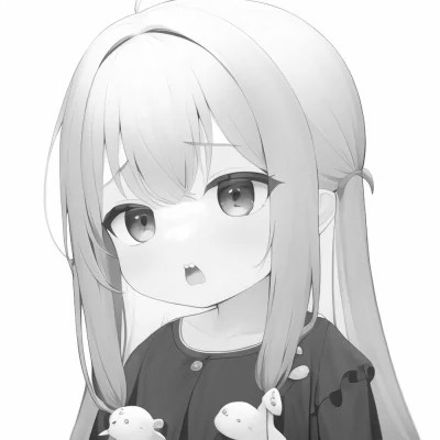 微信头像黑白漫画女生可爱图片