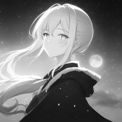 微信头像黑白漫画女生可爱图片