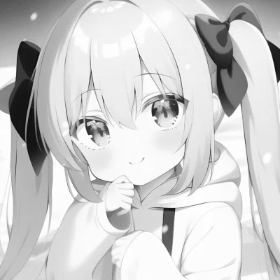 微信头像黑白漫画女生可爱图片