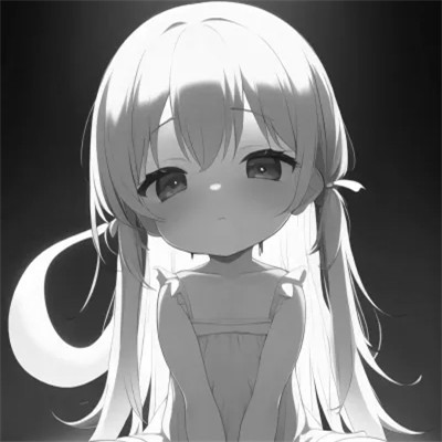 微信头像黑白漫画女生可爱图片