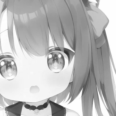 微信头像黑白漫画女生可爱图片
