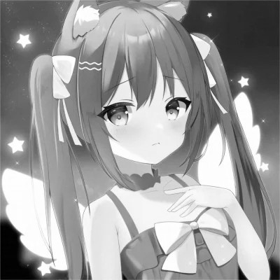 微信头像黑白漫画女生可爱图片
