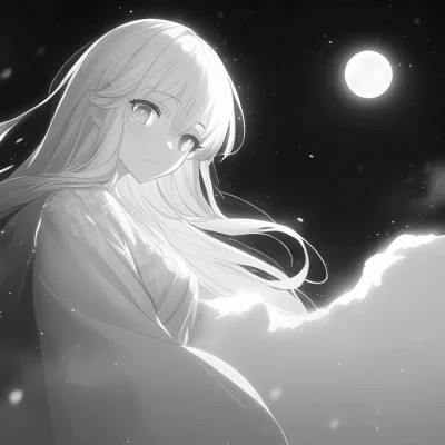 微信头像黑白漫画女生可爱图片