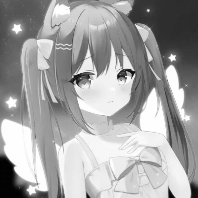 微信头像黑白漫画女生可爱图片