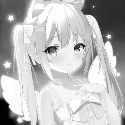 微信头像黑白漫画女生可爱图片