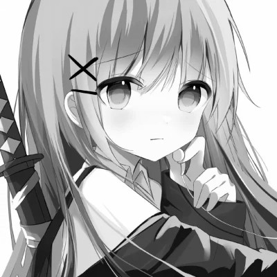 微信头像黑白漫画女生可爱图片