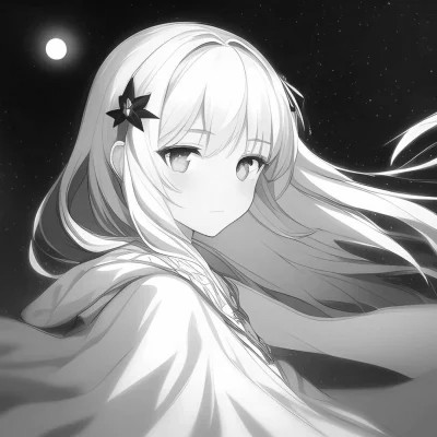 微信头像黑白漫画女生可爱图片