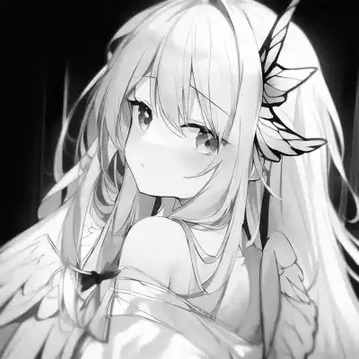 微信头像黑白漫画女生可爱图片