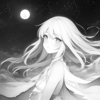 微信头像黑白漫画女生可爱图片