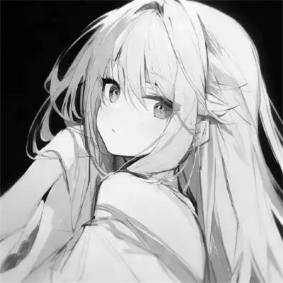 微信头像黑白漫画女生可爱图片