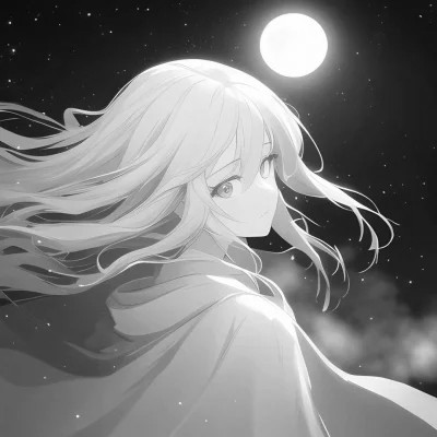 微信头像黑白漫画女生可爱图片