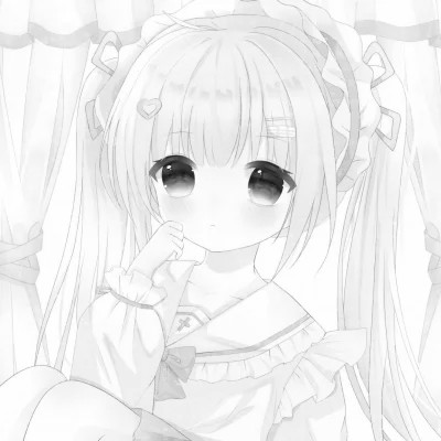 微信头像黑白漫画女生可爱图片