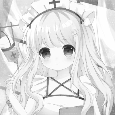 微信头像黑白漫画女生可爱图片