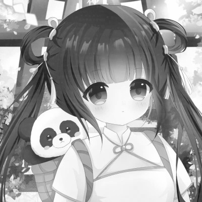 微信头像黑白漫画女生可爱图片