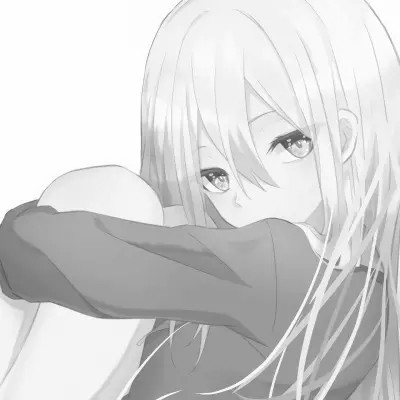 微信头像黑白漫画女生可爱图片