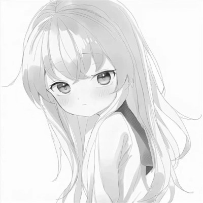微信头像黑白漫画女生可爱图片