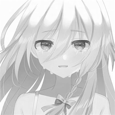 微信头像黑白漫画女生可爱图片