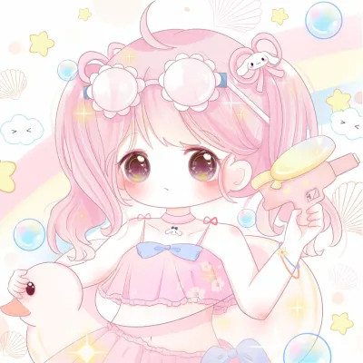头像卡通女呆萌可爱少女心