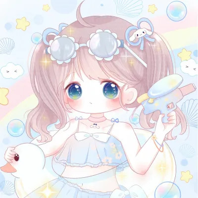 头像卡通女呆萌可爱少女心