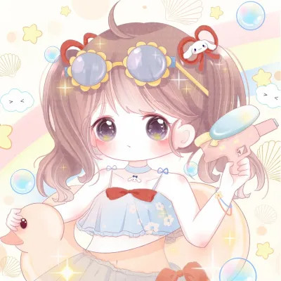 头像卡通女呆萌可爱少女心
