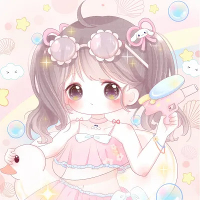 头像卡通女呆萌可爱少女心