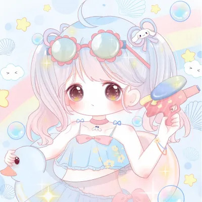 头像卡通女呆萌可爱少女心