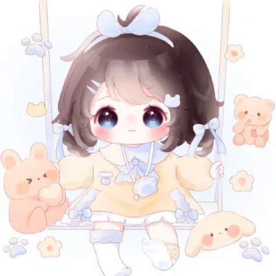 头像卡通女呆萌可爱少女心