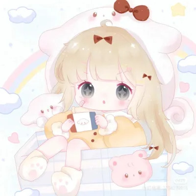 头像卡通女呆萌可爱少女心