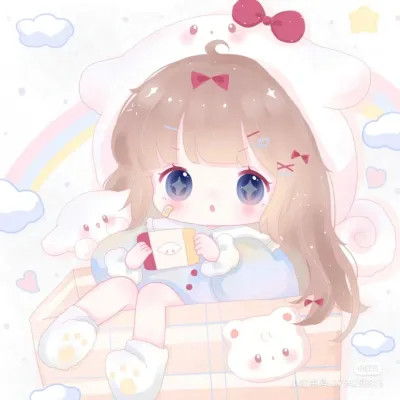 头像卡通女呆萌可爱少女心