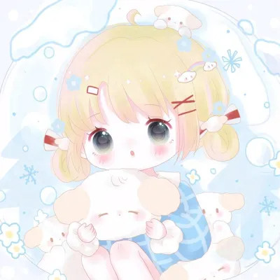 头像卡通女呆萌可爱少女心