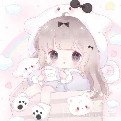 头像卡通女呆萌可爱少女心
