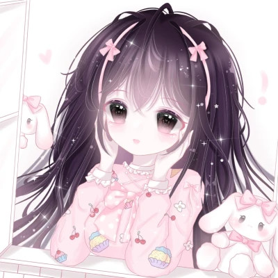 头像卡通女呆萌可爱少女心