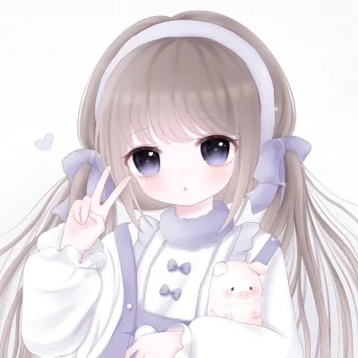 头像卡通女呆萌可爱少女心