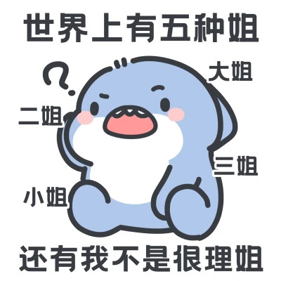 可爱肥肥鲨表情包卡通头像图片