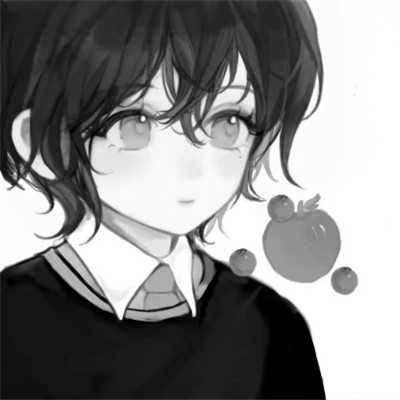 黑白情侣头像一左一右动漫