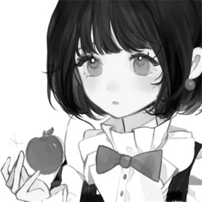 黑白情侣头像一左一右动漫