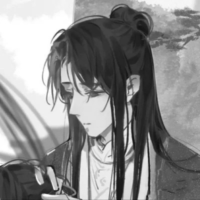 黑白情侣头像一左一右动漫