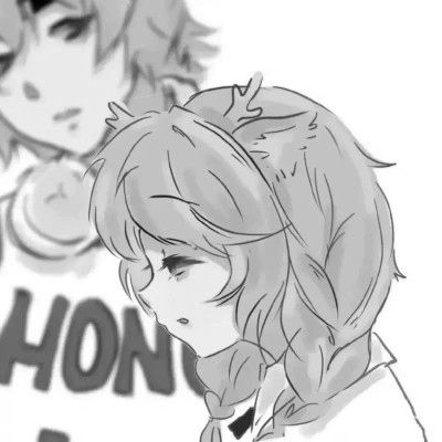 黑白情侣头像一左一右动漫